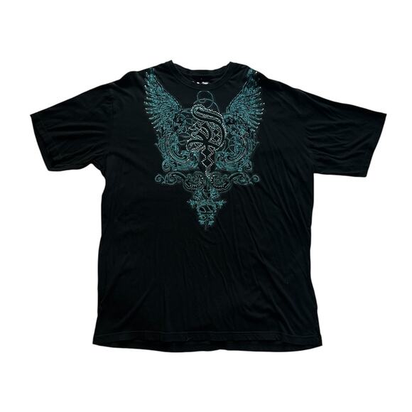 Pelle Pelle Studded Y2K Grunge Oversized Tee - Picture 1 of 5